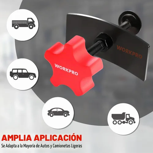 Vista 4 de WORKPRO Herramienta de compresión de pinza de freno, herramienta esparcidora de compresor de pistón
