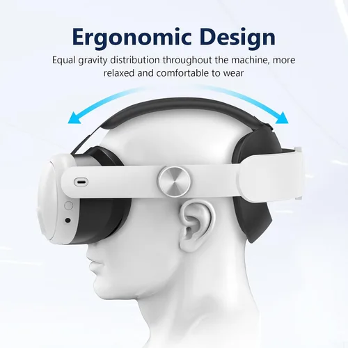 Vista 3 de KANG YU Funda de transporte rígida compatible con MetaOculus Quest 3, juegos de bolsas de transporte con cómoda correa para la cabeza, cubierta