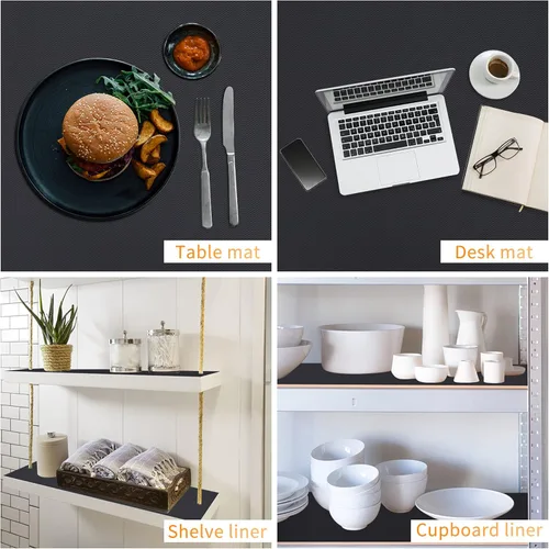Vista 6 de Revestimiento para Estantes de Cocina, Forros para Cajones, Revestimientos No Adhesivos para Refrigerador, Tapetes Impermeables para Refrigerador