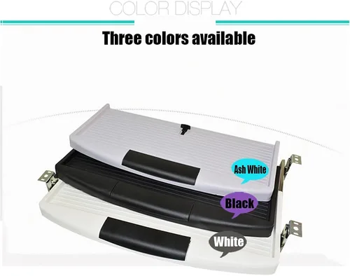 Vista 2 de Y&J Bandeja ergonómica de extensión de escritorio para bricolaje, espacio de almacenamiento para cajones de teclado, ideal para el hogar u oficina