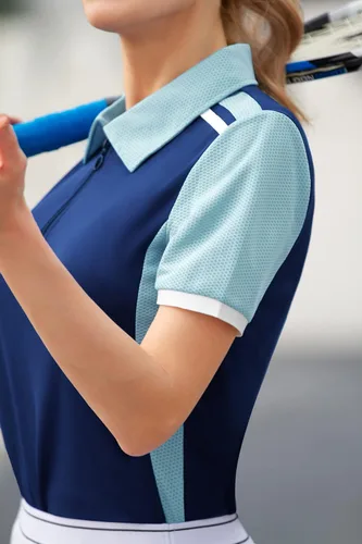 Vista 5 de JACK SMITH Camisas de golf de manga corta para mujer ajuste seco absorben la humedad