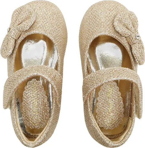 Vista 8 de DREAM PAIRS Zapatos de vestir para niñas, con lazo lateral, Mary Jane, flores, zapatos planos de bailarina (bebéniño pequeño)
