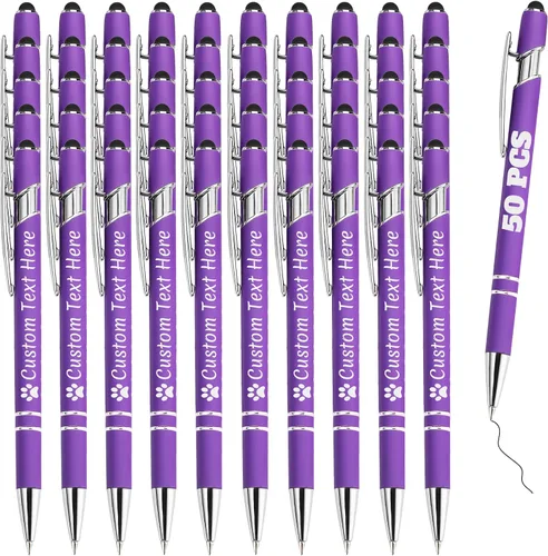 Vista 56 de Bolígrafos personalizados a granel 10 con nombre, grabados con punta de lápiz, bolígrafos de bola personalizados de escritura suave, regalos