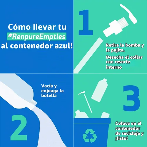Vista 6 de Acondicionador de crema batida de coco Renpure, sin enguaje, 16 oz, Paquete de 1