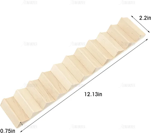 Vista 2 de AUEAR, Escaleras en miniatura Escalera de madera 1:12 Stringer Steps Model DIY Escalera Accesorios Decoración para Muebles Micro Paisaje