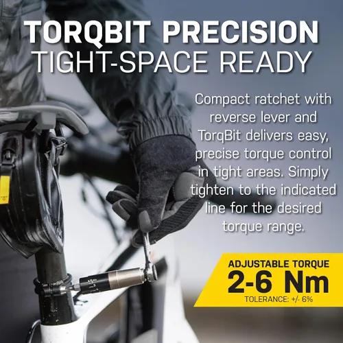 Vista 3 de Topeak Ratchet Rocket Lite NTX+ Kit de herramientas de reparación de bicicletas, multiherramienta compacta de 19 funciones con par de torsión