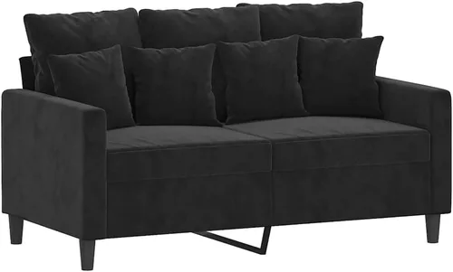 Vista 11 de vidaXL Sofá de 2 plazas, acolchado de terciopelo de lujo, cómodo asiento y almohadas acolchados, diseño moderno, marco de metal resistente