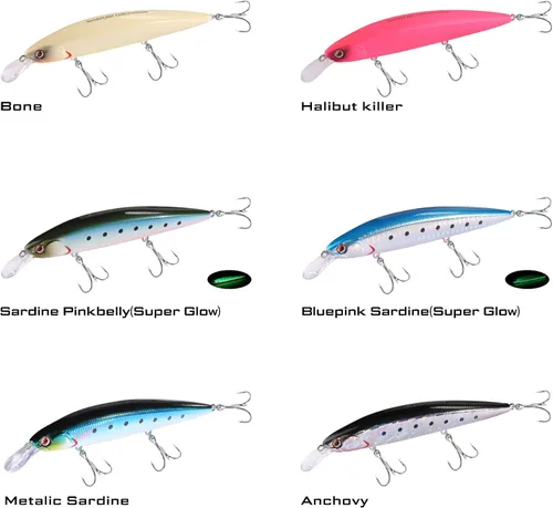 Vista 6 de LITTMA ShoreCast - Señuelo de pesca de agua salada 115 minnow hundido, cebo duro de pesca de surf de lanzamiento largo para lubina y fletán