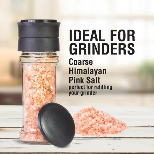 Vista 3 de The Spice Lab Sal del Himalaya – Gruesa 1 libra – La sal rosa del Himalaya es rica en nutrientes y minerales para la salud – Cristal puro gourmet