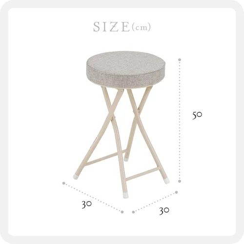 Vista 2 de Takeda Corporation OT-51BE Silla plegable, silla, taburete, silla de cocina, marrón claro