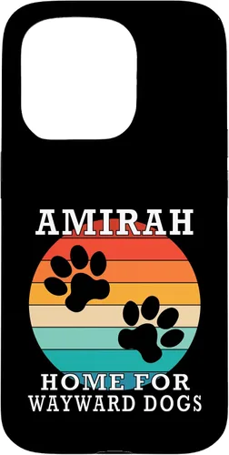 Vista 14 de Amirah Home for Wayward Dogs Family Name Case for iPhone 17