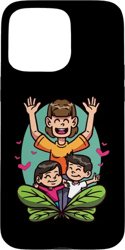Vista 28 de iPhone 16 Cartoon Children Playing Design For Kids And Family Case