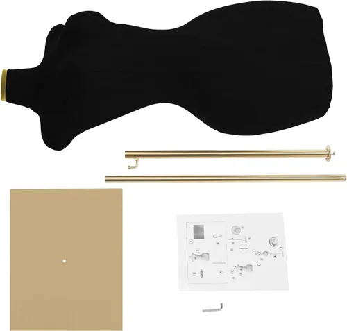 Vista 8 de Torso de maniquí femenino Forma de vestido de cuerpo ajustable Forma de vestido M-annequin para coser Altura ajustable de 59-83 pulgadas