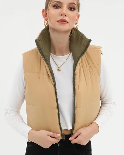 Vista 44 de Xeoxarel Chaleco acolchado corto con bolsillos para mujer (XS-XXL)