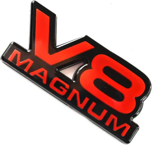 Vista 5 de 2 piezas de emblemas V8 Magnum para guardabarros de puerta con placa de identificación 3D, adhesivos de logotipo para 1500 Van, compatibles