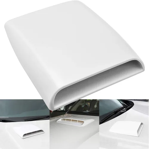 Vista 10 de KaTur Universal Coche Decorativo Flujo De Aire De La Capilla De Admisión Cucharada Ventilación Turbo Capó Gris