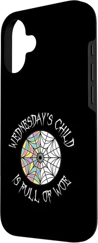 Vista 2 de Wednesday's Child Full of Woe - Carcasa redonda para iPhone 16