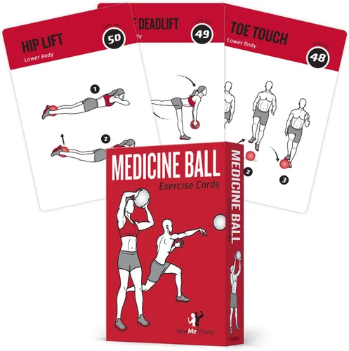 Vista 16 de NewMe Fitness Tarjetas de entrenamiento de peso corporal, baraja de instrucciones de fitness para mujeres y hombres, guía de fitness