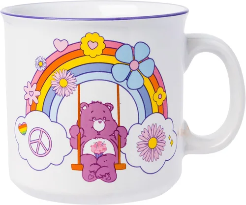 Vista 42 de Silver Buffalo - Taza de cerámica de campamento de A Goofy Movie de Disney, diseño retro con Goofy, Max Goof, Roxanne y Bobby Zimmeruski, 20 onzas