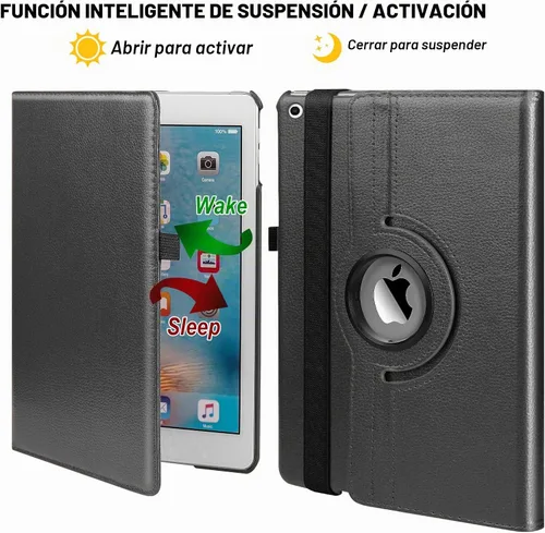 Vista 4 de Samsung 10.2 Estuche - Compatible con tabletas 2021/2020/2019 - Funda giratoria de 360 grados con función de encendido y apagado (Negro)