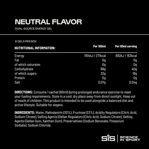 Vista 3 de SiS BETA Fuel - Gel energético isotónico de doble fuente, neutro, paquete