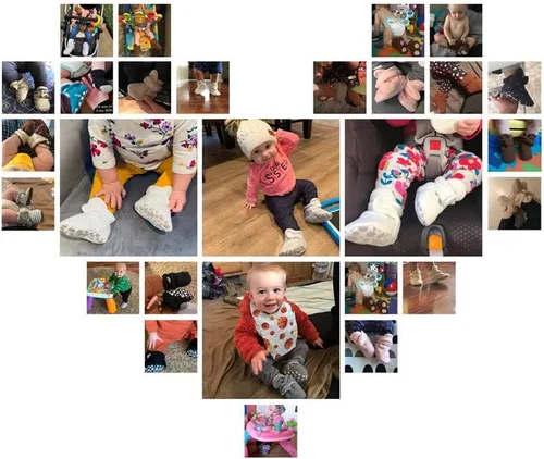 Vista 54 de Botines de forro polar para bebés, niños y niñas, pantuflas antideslizantes con agarre suave, zapatos de calcetín para recién nacidos, cuna