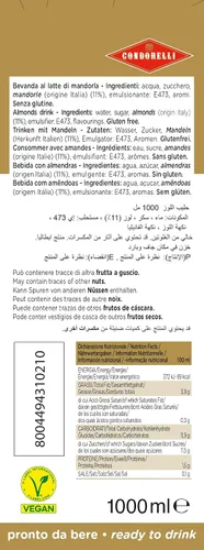 Vista 2 de Condorelli, Leche de almendras, 33.8 Fl Oz