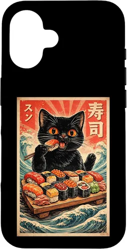 Vista 31 de Cute Kawaii Sushi Cat Funny Japanese Cat Eating Sushi Case for iPhone XR
