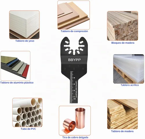 Vista 3 de 14 piezas de hojas de sierra oscilantes, hojas de multiherramienta universales profesionales de 3/8 pulgada para madera, plástico, metal suave