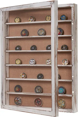 Vista 9 de Caja de sombra grande de 12 x 16 pulgadas con estantes, caja de sombra con estantes extraíbles para medallas en miniatura y coleccionables