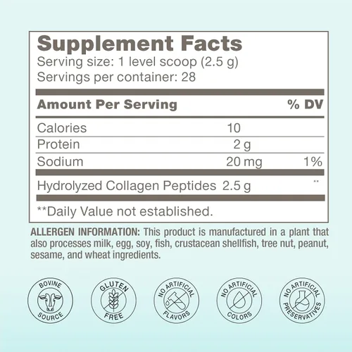 Vista 3 de BODi Péptidos de colágeno bioactivos en polvo, colágeno tipo I y III para la salud de la piel, cabello y uñas, suplemento sin gluten para mujeres