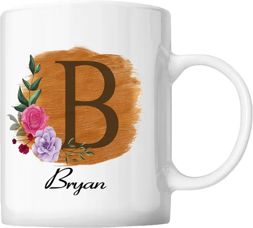 Vista 23 de Taza de café personalizada para tus amigos y familiares con inicial y nombre, regalo para todas las ocasiones, cumpleaños, Navidad, regalo de Acción