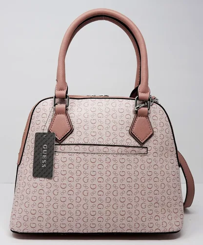Vista 3 de GUESS Bolso bandolera con estampado de logotipo rosa para mujer, Rosado, L