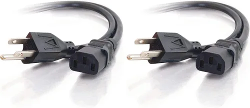 Vista 57 de Cable de alimentación C2G, cable de extensión corto, cable de extensión de alimentación, cable de alimentación de bloqueo, 10A, 250V, negro, 1 pie