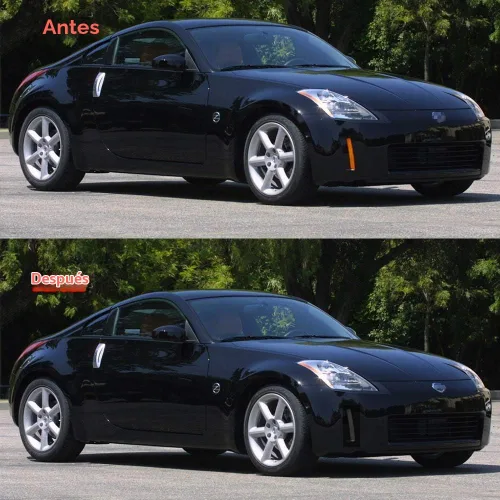Vista 7 de Parachoques delantero LED Switchback luces de circulación diurna ámbar/blanco con kit de lámpara de señal de giro para Nissan 350z LCI 2006-2009