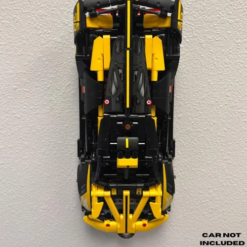 Vista 4 de Chatelet Soporte de pared coleccionable para automóvil compatible con Lego Technic Bugatti Bolide 42151 Soporte de pared vertical para automóvil