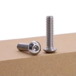 Vista 2 de 10-32 x 1" (50 PCS) Tornillos de cabeza de botón, acero inoxidable 304 (18-8), rosca completa, rosca fina UNF, ASME/ANSI B18.3-11