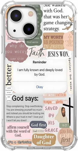 Vista 77 de Funda para Celular con Versículos de la Biblia, Colocación de Citas Cristianas de Jesús, Diseño Collage, Funda Protectora Suave de TPU de Moda