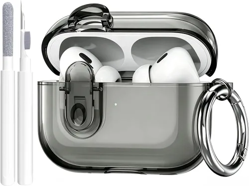 Vista 12 de Compatible con Airpods Pro 3 Funda transparente con bloqueo para teléfono, suave TPU magnético bloqueo automático Apple AirPods Pro de tercera