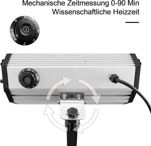Vista 5 de DATOUBOSS Lámpara de curado de pintura por infrarrojos 2000W Infrarrojos de onda corta Secador de pintura para reparación de carrocería Sistemas