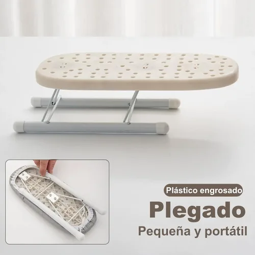 Vista 5 de Tabla de planchar de mesa con patas plegables, mini tabla de planchar plegable que ahorra espacio, manga, puños, cuello, mesa de manejo