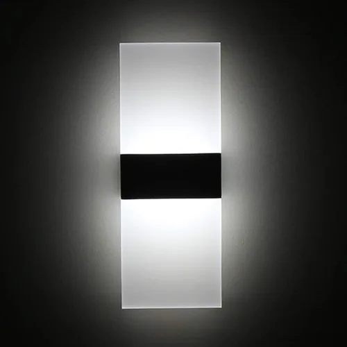 Vista 2 de Mobestech Lámpara de pared LED moderna de acrílico aplique de pared rectangular para dormitorio, sala de estar, escalera, hotel, pasillo, pasillo