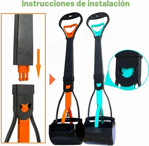 Vista 5 de ienjoyed Recogedor de excrementos de 2 piezas para perros grandes, medianos y pequeños de alta resistencia, recogedor de excrementos de perro