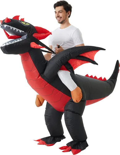 Vista 9 de Inflatable Dragon Costume Halloween Inflatable Blow-up Costume for AdultsManChristmas Party