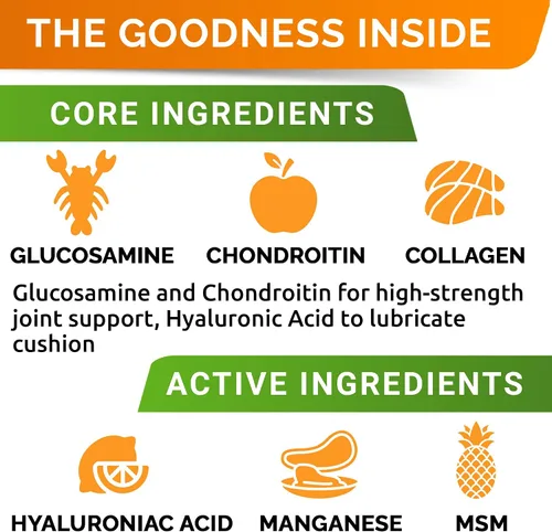 Vista 5 de Paquete de glucosamina líquida + aceite de salmón Omega 3 para perros, alivio del dolor articular + alivio de alergias, condroitina, MSM, colágeno +