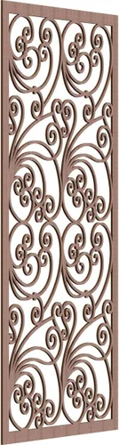 Vista 48 de 9 3/8"W x 24 3/8"H x 1/4"T Marilla Decorativos Paneles de Pared de Madera Calado, Abedul