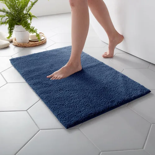 Vista 8 de MARTHA STEWART Drylon - Alfombra de baño de microfibra – 1 pieza, felpa ultrasuave, antideslizante, gruesa, alfombras de baño lavables, accesorios