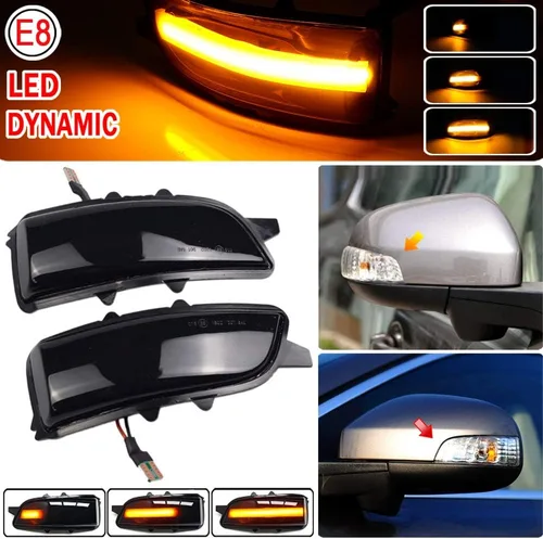 Vista 3 de Indicador de espejo lateral dinámico LED intermitente luz intermitente para Volvo C30 C70 S60 S40 S80 V40 V50 V70 2007 2008