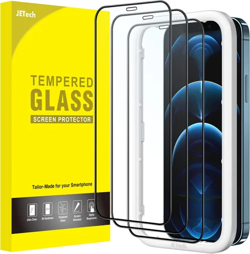 Vista 16 de JETech Protector de pantalla para iPhone SE 3/2, iPhone 8/7, negro, paquete de 3