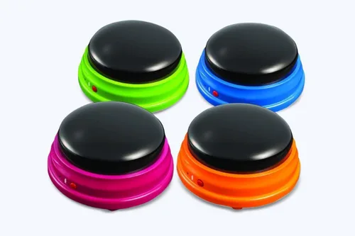 Vista 2 de Hunger for Words Set de Inicio de Botones Parlantes - Botones Grabables para Enseñar a Tu Perro a Comunicarse, Juegos de Entrenamiento para Perros
